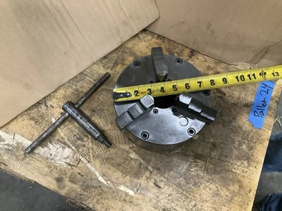 Buck Set Tru Metal Lathe 3 Jaw Chuck 8" 4733 L00 Mount - Image 1 of 4