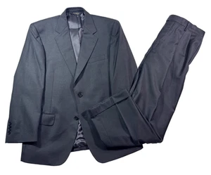 mens charcoal Jos A Bank 2pc Pant Suit Signature Gold canvas wool 40S 34x30 - Picture 1 of 18
