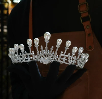 Elegant Forehead Tassels Wedding Tiaras Crowns Crystal Wedding Hari Accessory - Image 1 of 4