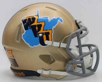 2025 West Virginia Mountaineers Custom Riddell Mini Helmet - Image 1 of 3