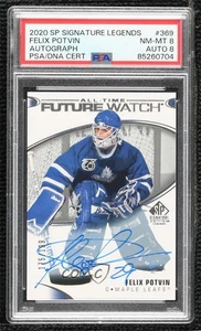 2020 Upper Deck SP Signature Edition Legends /199 Felix Potvin #369 PSA 8 Auto - Picture 1 of 3