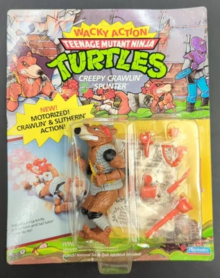 Figura de acción Creepy Crawlin' Splinter Wacky TMNT 1990 Playmates nueva en paquete Foto 1 de 4
