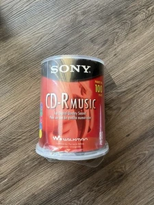 Sony CD-R Music 100 Pack of Blank Recordable Discs NEW Color Collection 80 Min - Afbeelding 1 van 5