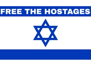 Personalised Israel Flag - Custom Free The Hostages Flag. 3X5FT. 4 Eyelets. - Picture 1 of 1