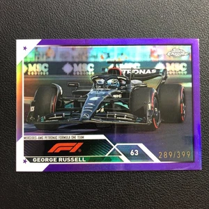 2023 Topps Chrome Formula 1 F1 George Russell Purple Refractor /399 gonga6 - Picture 1 of 5