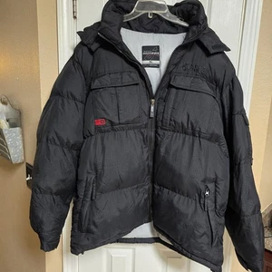 Southpole Vintage Authentic Collection schwarzer gefütterter Wintermantel RN82628 Y2K - Bild 1 von 12