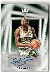 2022-23 Court Kings #LP-RAS Ray Allen Legacy Portrait Sigs Zafiro #/10 - Imagen 1 de 2