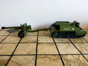 RARE MILITARY DINKY 622 BREN GUN CARRIER & ANTI-TANK GUN + SHELLS - Picture 1 of 23