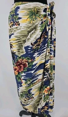 De Colección Hilo Hattie The Hawaiian Original Falda Envolvente Mediana Aloha Tropical Floral  Foto 1 de 4