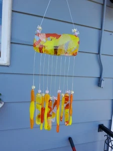 Fused Glass Wind Chime - Picture 1 of 5