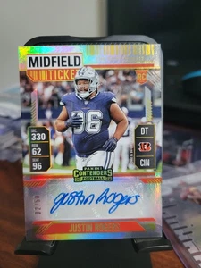 2024 Panini Contenders Justin Rogers Midfield Ticket Auto RC BENGALS 02/50 - Picture 1 of 2