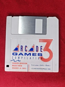 Arcade Games 3 Compilation.Clares 3.5" Disc RISC OS Zarkon,Mazey & Bounce a Ball - Picture 1 of 1