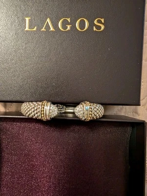 Lagos Caviar Lux Diamond Cuff Bracelet - Image 1 of 4