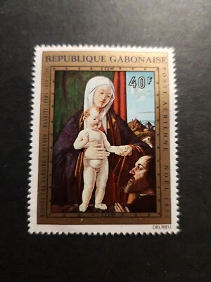 Sello Gabón Navidad Correo Aéreo Pa N°133 Nuevo ** Lujo Mnh 1972 Foto 1 de 2