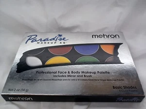Mehron Paradise makeup AQ 8 Color Palette Basic shades face body sfx cosplay - Picture 1 of 4