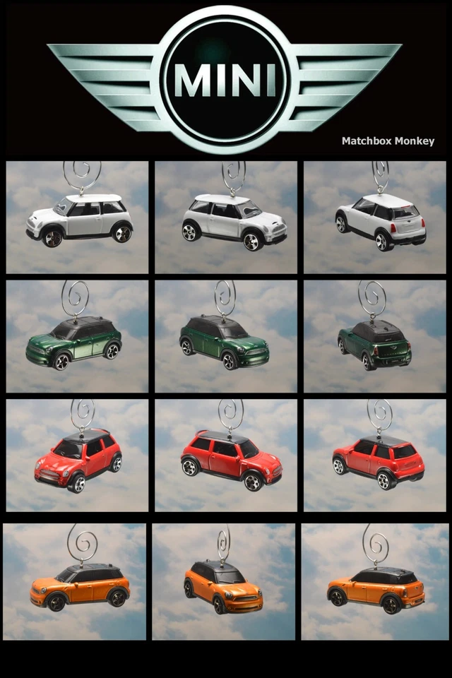 Adorno de árbol de Navidad de techo rígido Austin Mini Cooper S + Countryman BMW Adorno Foto 1 de 1