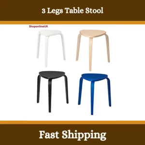 KYRRE Stool 3 legs Table Triangular Shaped Seat Kitchen Room Usage Multicolour - Picture 1 of 23