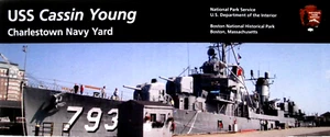 Charlestown Navy Yard USS Cassin Young National Park Service Unigrid Brochure - Picture 1 of 2
