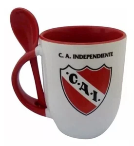 INDEPENDIENTE - Taza de plástico con cucharadita - Rey de Copas - Fútbol Argentina - Imagen 1 de 2