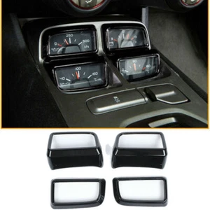Cubierta del marco del tablero de instrumentos delantero de cambio de marchas 4 piezas para Chevrolet Camaro 10-15 negro - Imagen 1 de 9