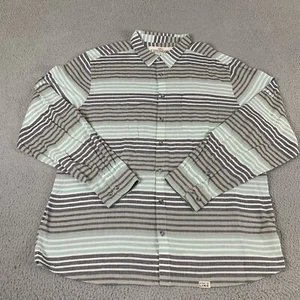 Life is Good Shirt Mens XL Gray Striped Cotton Botton-Up Classic-Fit Long Sleeve - Picture 1 of 13