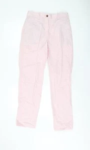 Marks & Spencer Womens Pink Cotton Blend Chino Trousers Size 8 L29 in - Picture 1 of 10