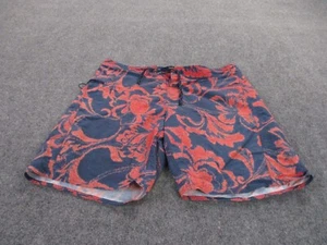 Patagonia Board Shorts Adult 38 Blue Red Floral Unlined Swim Trunks Beach Mens - Picture 1 of 8