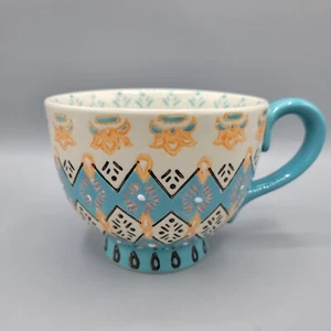 Taza Grace's Teaware Boho Southwestern con patas café té sopa floral moriage  - Imagen 1 de 7