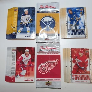 2019-20 Tim Hortons EXCLUSIVE Buffalo + Detroit Complete Sets (30 cards Each) - Picture 1 of 17