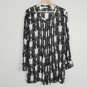 [ BLUE ILLUSION ] Womens Butterfly Print Blouse Top | Size 3L or AU 20 - Bild 1 von 7
