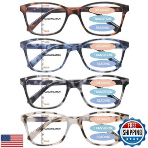 STASTEND 4er Pack Gleitsicht Multifokus Lesebrille für Damen Herren Spring H - Bild 1 von 5
