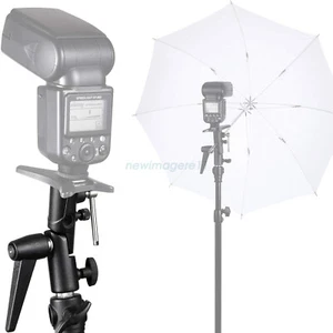 Flash Bracket Umbrella Holder H-Shape Metal Hot Shoe Mount for LED Light Stand - Picture 1 of 9