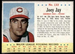 Post Cereal 1963 #133 Joey Jay estado casi nuevo - Imagen 1 de 2