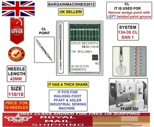 PFAFF-335 134-35 CL SAN1 NM:110/18 WALKING/FOOT INDUSTRIAL SEWING MACHINE NEEDLE - Picture 1 of 10