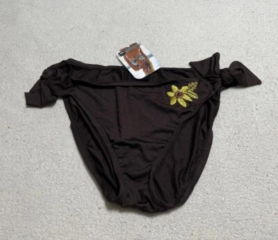 Mossimo Swim Suit Bottom Women's Small Yellow Flower Sequins  - Image 1 of 4