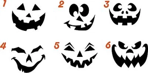 Pumpkin Face Halloween Glass window yeti tumbler decoration vinyl decal sticker - Picture 1 of 2