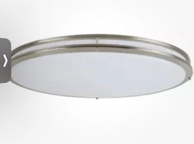 Design House 587261 Owens Integrated LED Flush Ceiling Light Oval Brushed Nickel