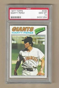 1977 Topps MARTY PEREZ #438 PSA 10 MINT San Francisco Giants - Picture 1 of 2