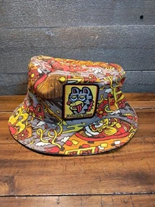 Sombrero de cubo Killer Acid reversible Way Out West gráfico talla única amarillo naranja - Imagen 1 de 5