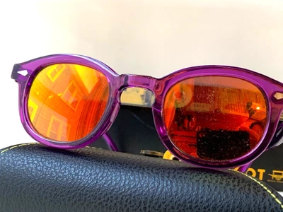 Gafas de sol Moscot Lemtosh 46 (medianas) moradas monturas lentes espejadas y estuche (¡LEER!) Foto 1 de 4