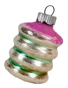 Shiny Brite Christmas Ornament Carriage Lantern Crystal Rims Feather Tree #423 - Picture 1 of 8