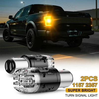 Para Kia Soul 2012-2019 2PCS 1157 LED Señal de giro Bombillas Ámbar CANBUS Foto 1 de 4