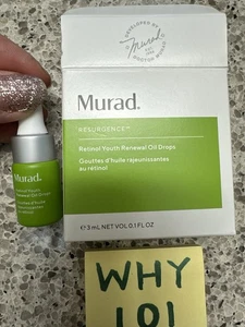 Murad Resurgence Retinol Youth Renewal Oil Drops .1oz/3mL SAMPLE SZ SEAL BOX - Picture 1 of 18