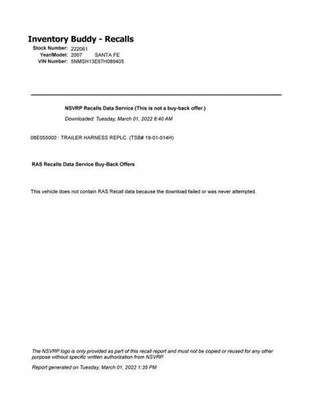 SANTA FE  2007 Fuel Filler Door 473526 — 第 1/4 张图片