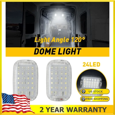 Para 2015-24 Ford 150/250/350HD Transit cúpula interna branca luz LED área de carga - Imagem 1 de 4