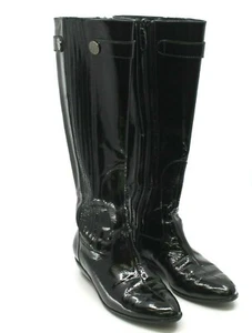 Cole Haan Women’s Black Patent Leather Winter Boots Sz 6.5B - Picture 1 of 11