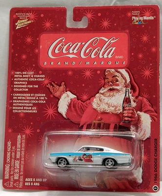 1966 Dodge Charger Johnny Lightning Coca-Cola Graphics Santa & Polar Bears - Image 1 of 4