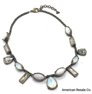 Collar SILPADA SemiPrecioso Blanco Jade Cristal Swarovski en Bronce Antiguo Foto 1 de 4