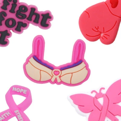 Breast Cancer 🩷 Shoe Charms for Crocs Clogitz UK 🇬🇧
