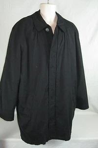 CHAPS Ralph Lauren BLACK Coat Overcoat Mens Size LG Lined GUC - Picture 1 of 9